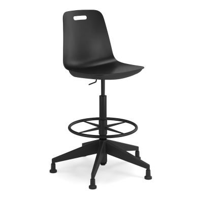 Luca Drafting Chair with Glides - Plastic Shell