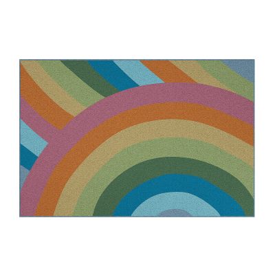 Rainbow Confetti Rectangle Rug