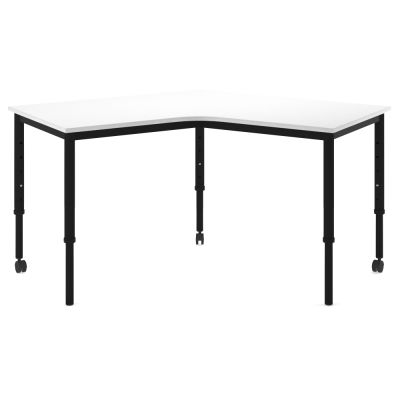 Polar White | Height Adjustable with Castors | Pictured in Setting