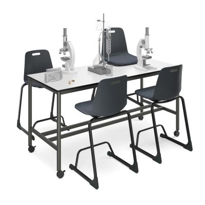 Luca Cantilever Stool - Plastic Shell with Seat Pad