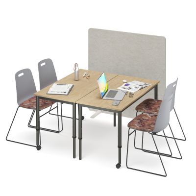 Luca Sled Base Chair - Plastic Shell with Seat Pad