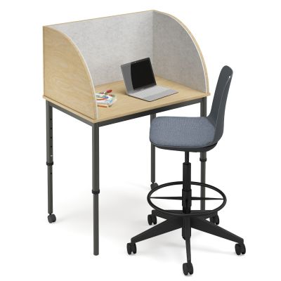 Luca Drafting Chair with Castors - Plastic Shell with Seat Pad