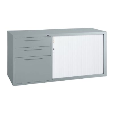 Element Mobile Caddy with Tambour & Filing Pedestal