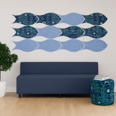 Blue Marle/Royal Blue/Light Blue | Pictured in Setting