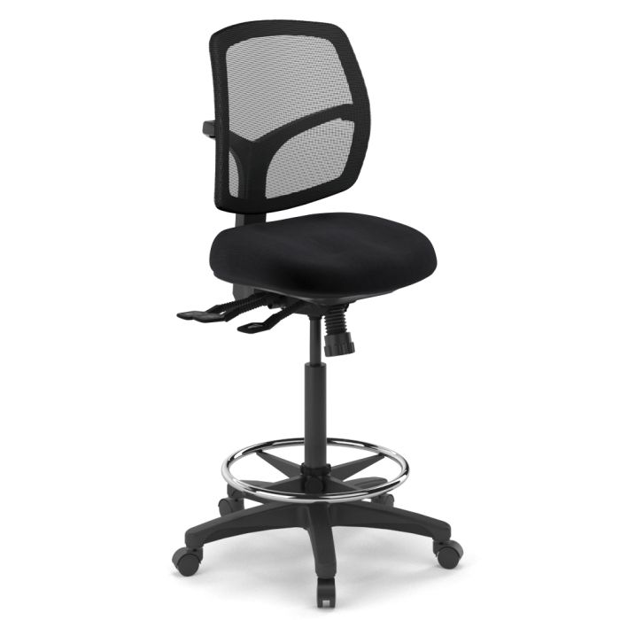 Riva Max Mesh Ergo Chair With Drafting Base BFX Furniture
