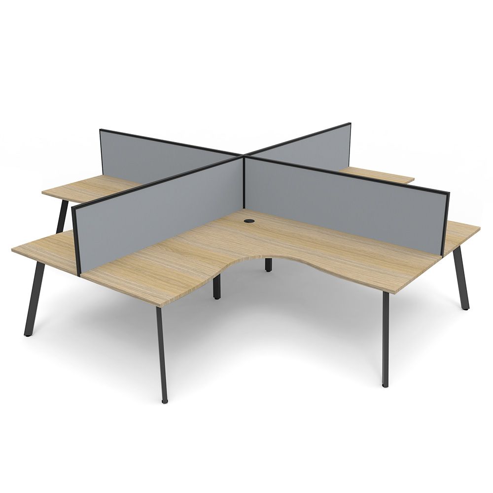 Eternity Pod Workstation with Screens - Four Person