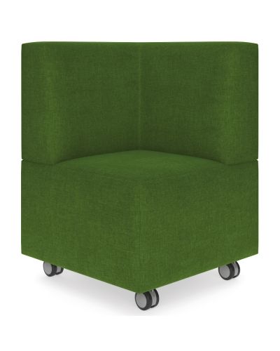 Showtime Corner Small Ottoman with Back Modular Lounge