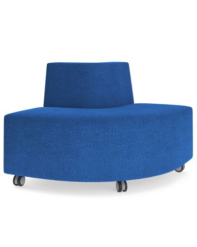 Showtime Corner Square Ottoman with Back - Out Curved Modular Lounge