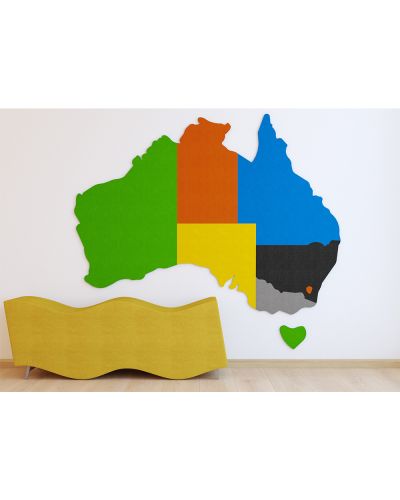 AudioArt Australian Map - Sound Absorbing Pinboard