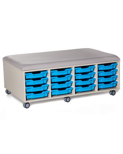 Cookie Fireball Mobile Classroom Storage Ottoman - 32 Trays