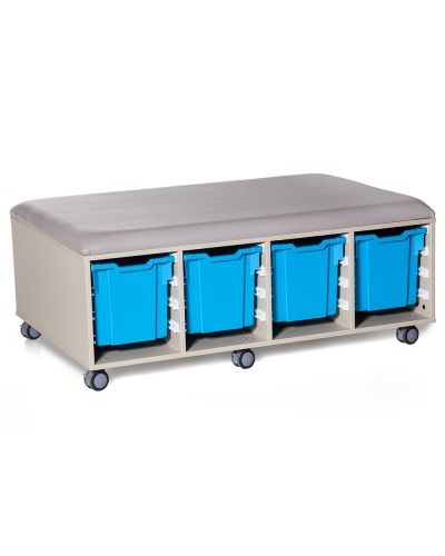 Cookie Fireball Mobile Classroom Storage Ottoman - 8 Trays