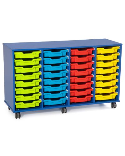 Fireball Mobile Classroom Storage 4 Column - 32 Trays