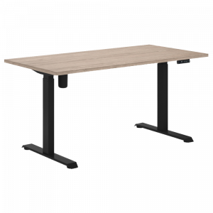 Core Straight Desk 1500x700 RuralOak BlackFrame etched