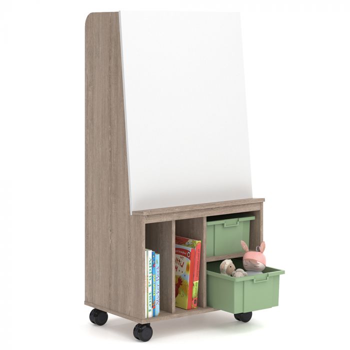 Doodle Cart Mobile Whiteboard Storage with Stash Trays