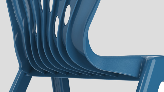 Dynami Chair Capri Blue Closeup