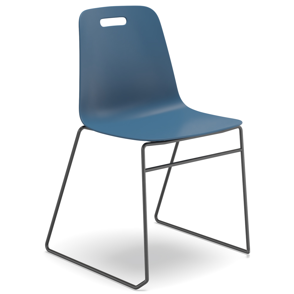 Luca Sled Chair Shell–Capri Blue