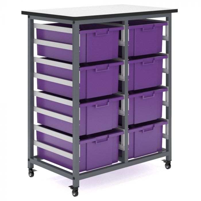 Stash Double Tote Trolley purple