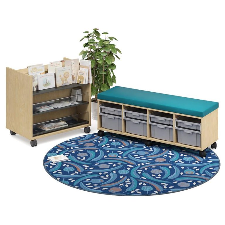 Half Cookie Stash Mobile Ottoman Tote Trolley
