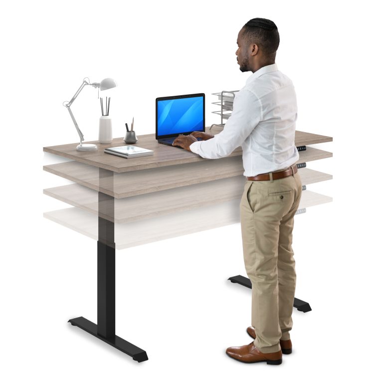Ultra Straight Desk with Men using