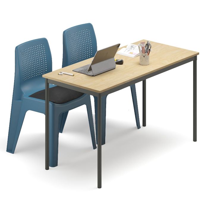 ace double xl student table 1300 x 600 x 750h raw birch ply